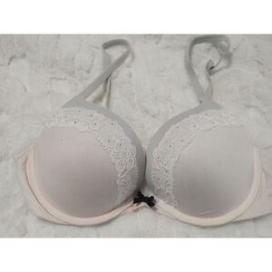 Women's Victoria's Secret Body by Victoria Sparkle Push-Up Bra 34C Pink Gray